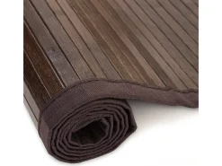 Alfombra 180x270 cm bambú marrón oscuro Marru00f3n chocolate Clearance