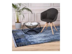 Meublorama Alfombra 170x120cm, diseño E409E color - Confort y elegancia para su interior Azul