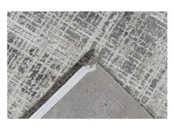 Meublorama Alfombra 150x80cm, diseño E109E color plata - Confort y elegancia para su interior. Gris Hot