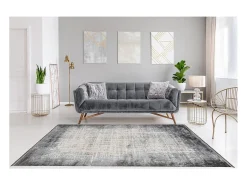 Meublorama Alfombra De Salón|Alfombra Infantil-Alfombra 330x240cm, diseño E109E color plata - Confort y elegancia para su interior Gris