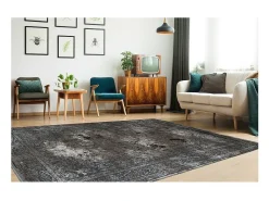 Meublorama Alfombra De Salón|Alfombra Infantil-Alfombra 330x240cm, diseño E209E color plata - Confort y elegancia para su interior. Gris
