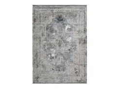 Discount Meublorama Alfombra 150x80cm, diseño E209E color plata - Confort y elegancia para su interior. Gris