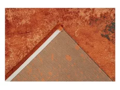Meublorama Alfombra 170x120cm, diseño E509E color terracota - Confort y elegancia para su interior Rojo Hot