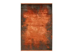 Meublorama Alfombra 170x120cm, diseño E509E color terracota - Confort y elegancia para su interior Rojo Hot