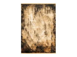 Discount Meublorama Alfombra 150x80cm, diseño E409E en color dorado - Confort y elegancia para su interior Amarillo