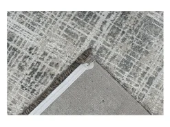 Meublorama Alfombra De Salón|Alfombra Infantil-Alfombra 170x120cm, diseño E109E en color plata - Confort y elegancia para su interior Gris