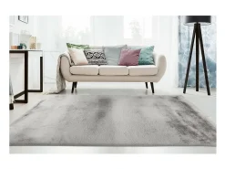Meublorama Alfombra 170x120cm, diseño E009Y color plata - Confort y elegancia para su interior Plateado Best