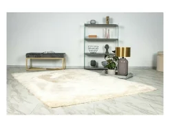 Meublorama Alfombra De Salón-Alfombra 150x80cm, diseño G008R color - Confort y elegancia para su interior Marfil