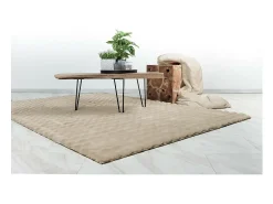 Outlet Meublorama Alfombra 230x160cm, diseño H008Y color - Confort y elegancia para su interior. Beige