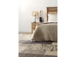 Outlet Alfombra yute lana y algodón 150x210 cm Multicolor