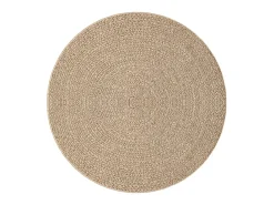 Alfombra De Salón|Alfombra Redonda-Alfombra ZIZUR apariencia de yute interior y exterior 120 cm ES81927 Marru00f3n