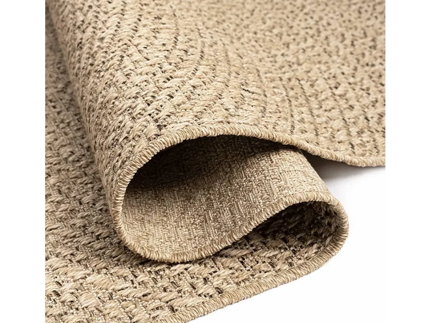 Clearance Clicnbuy Alfombra ZIZUR apariencia de yute interior y exterior 60x110 cm Marru00f3n
