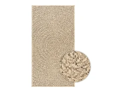New Clicnbuy Alfombra ZIZUR apariencia de yute interior exterior 100x200 cm Marru00f3n
