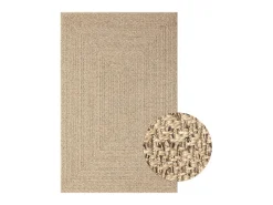 Alfombra ZIZUR apariencia de yute interior y exterior 200x290cm ES93195 Marru00f3n