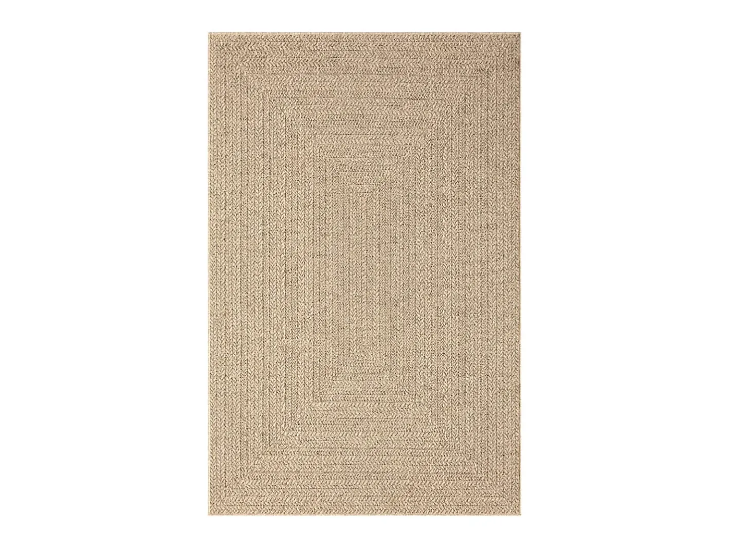 Alfombra ZIZUR apariencia de yute interior y exterior 200x290cm ES93195 Marru00f3n