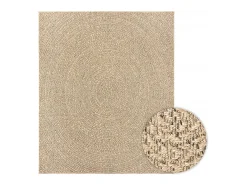 Clicnbuy Alfombra De Exterior-Alfombra ZIZUR apariencia de yute interior exterior 240x340 cm Marru00f3n