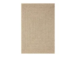 Alfombra ZIZUR apariencia de yute interior y exterior 140x200cm ES43516 Marru00f3n Discount