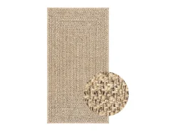 Clicnbuy Alfombra ZIZUR apariencia de yute interior y exterior 60x110 cm Marru00f3n Best