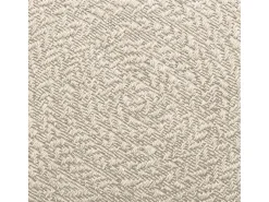 Alfombra De Cocina-Alfombra ZIZUR color crema 120x170 cm efecto yute interior y exterior Blanco