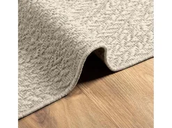 Alfombra De Cocina-Alfombra ZIZUR color crema 120x170 cm efecto yute interior y exterior Blanco