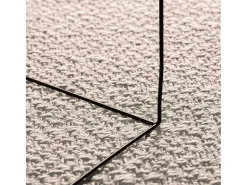 Alfombra De Cocina-Alfombra ZIZUR color crema 200x290 cm efecto yute interior y exterior Blanco