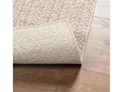 Alfombra De Cocina-Alfombra ZIZUR color crema 200x290 cm efecto yute interior y exterior Blanco