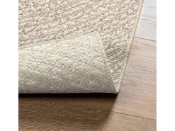 Alfombra ZIZUR color crema 200x290 cm efecto yute interior y exterior Blanco Sale