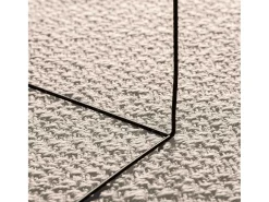 Alfombra De Cocina-Alfombra ZIZUR color crema 140x200 cm efecto yute interior y exterior Blanco