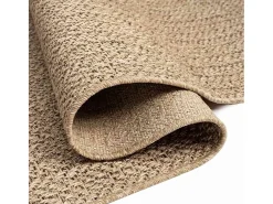 Alfombra De Cocina-Alfombra ZIZUR 80x250 cm efecto yute para interior y exterior Marru00f3n