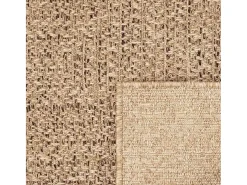 Alfombra De Cocina-Alfombra ZIZUR 60x110 cm efecto yute para interior y exterior Marru00f3n