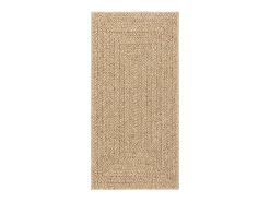 Alfombra De Cocina-Alfombra ZIZUR 60x110 cm efecto yute para interior y exterior Marru00f3n
