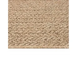 Alfombra De Cocina-Alfombra ZIZUR 80x200 cm efecto yute para interior y exterior Marru00f3n