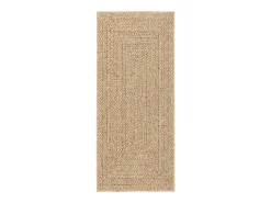 Alfombra De Cocina-Alfombra ZIZUR 80x200 cm efecto yute para interior y exterior Marru00f3n