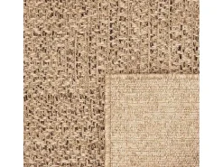 Alfombra De Cocina-Alfombra ZIZUR 240x340 cm efecto yute para interior y exterior Marru00f3n