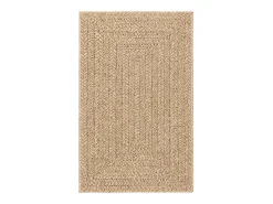 Alfombra De Cocina-Alfombra ZIZUR 240x340 cm efecto yute para interior y exterior Marru00f3n
