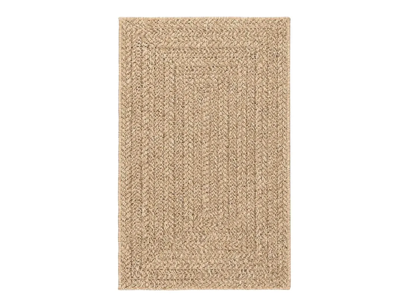 Alfombra De Cocina-Alfombra ZIZUR 240x340 cm efecto yute para interior y exterior Marru00f3n
