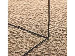Alfombra De Cocina-Alfombra ZIZUR 140x200 cm efecto yute para interior y exterior Marru00f3n
