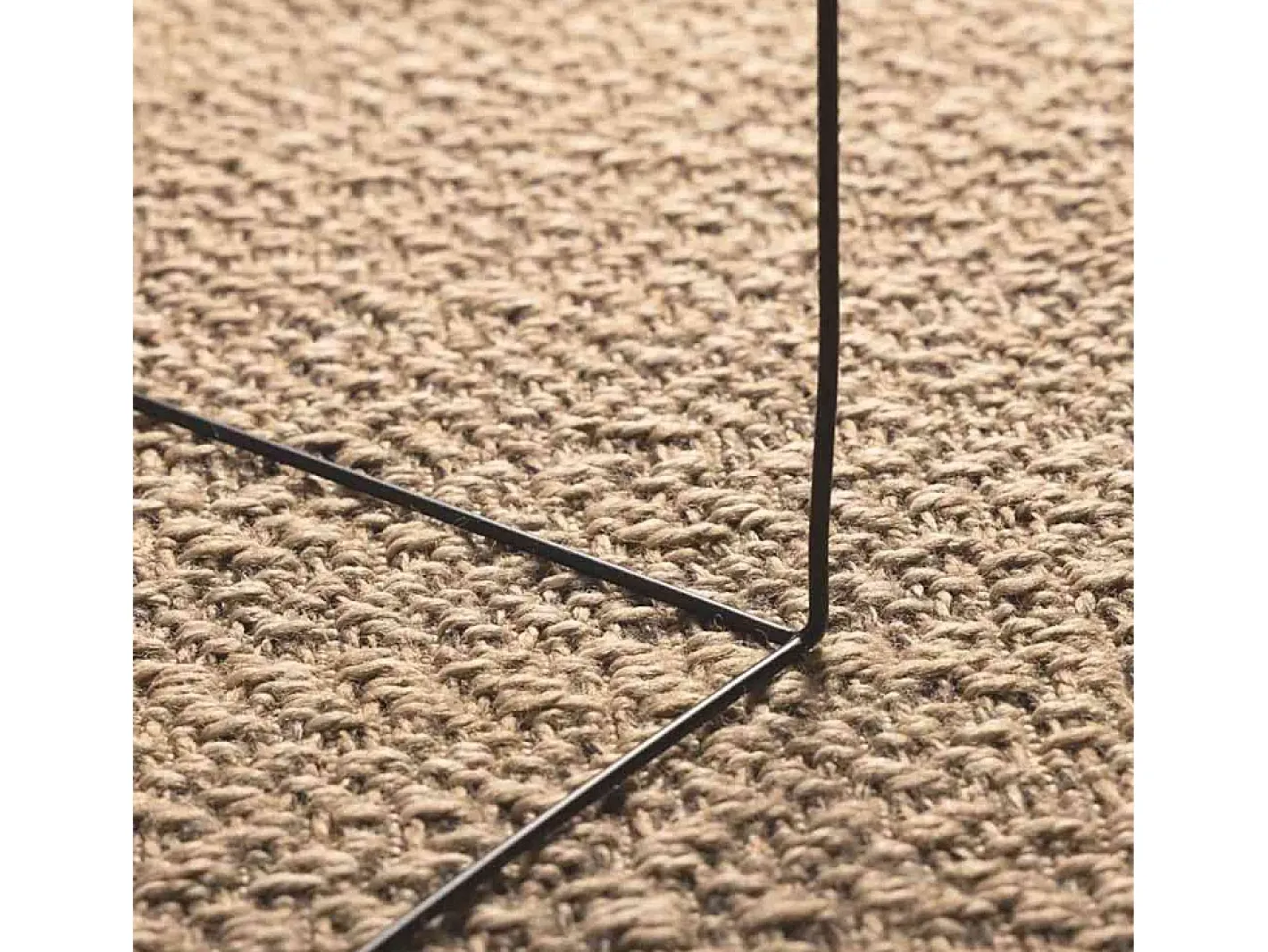 Alfombra De Cocina-Alfombra ZIZUR 140x200 cm efecto yute para interior y exterior Marru00f3n
