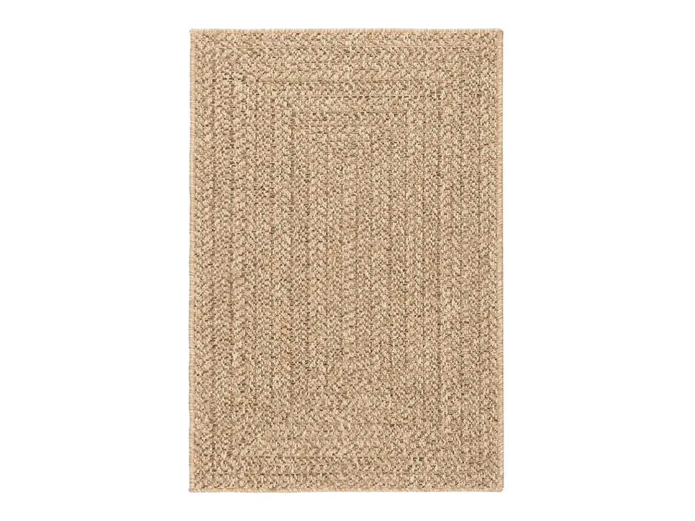 Alfombra De Cocina-Alfombra ZIZUR 140x200 cm efecto yute para interior y exterior Marru00f3n