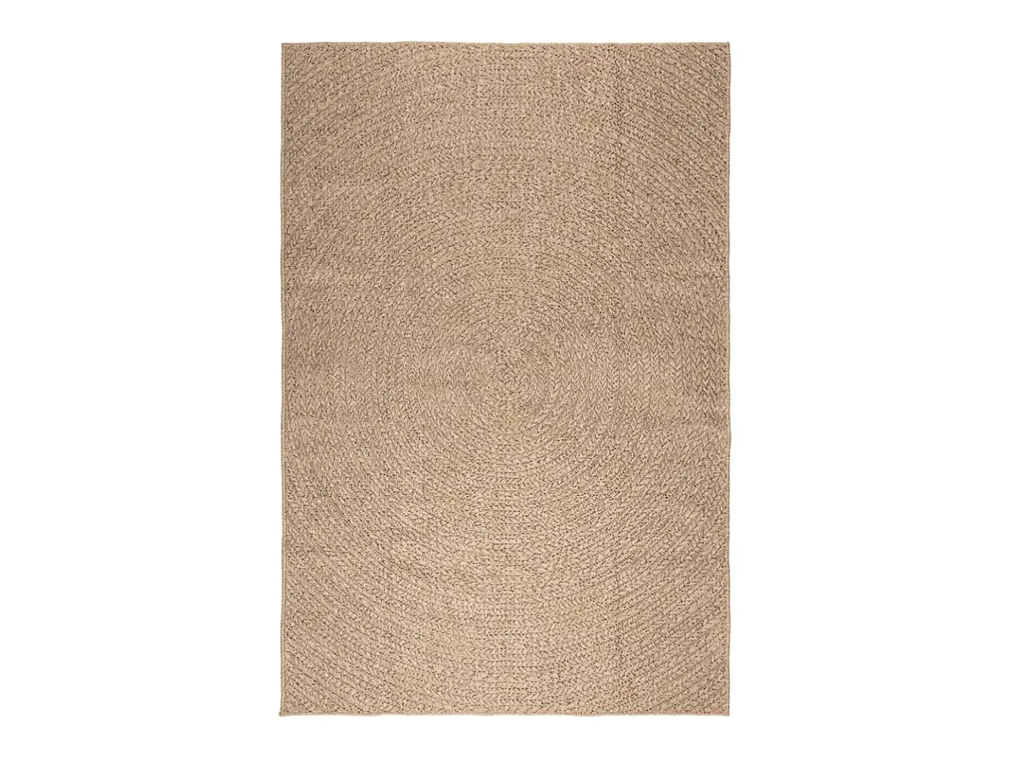 Alfombra De Cocina-Alfombra ZIZUR 200x290 cm efecto yute para interior y exterior Marru00f3n