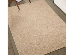 Alfombra ZIZUR 80x200 cm efecto yute para interior y exterior Marru00f3n