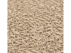 Alfombra ZIZUR 80x200 cm efecto yute para interior y exterior Marru00f3n