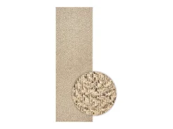 Alfombra ZIZUR 80x200 cm efecto yute para interior y exterior Marru00f3n