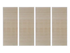 Online Alfombras rectangulares Bambú natural 4 piezas 120x180 cm Beige