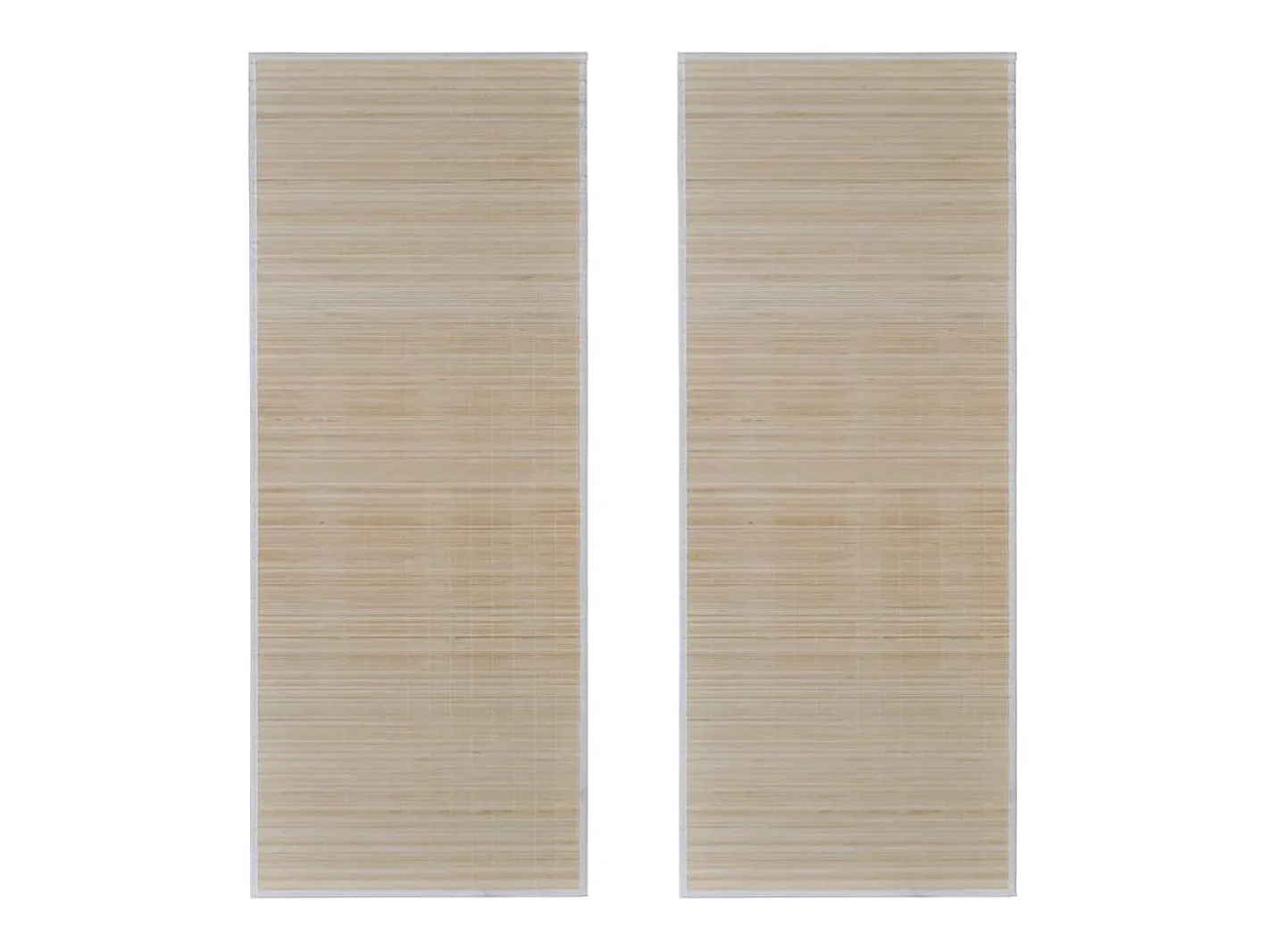 Clicnbuy Alfombras rectangulares de bambú natural 2 unidades 120x180 cm Beige Outlet