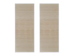 Discount Alfombras rectangulares de bambú natural 2 unidades 120x180 cm ES22121 Beige