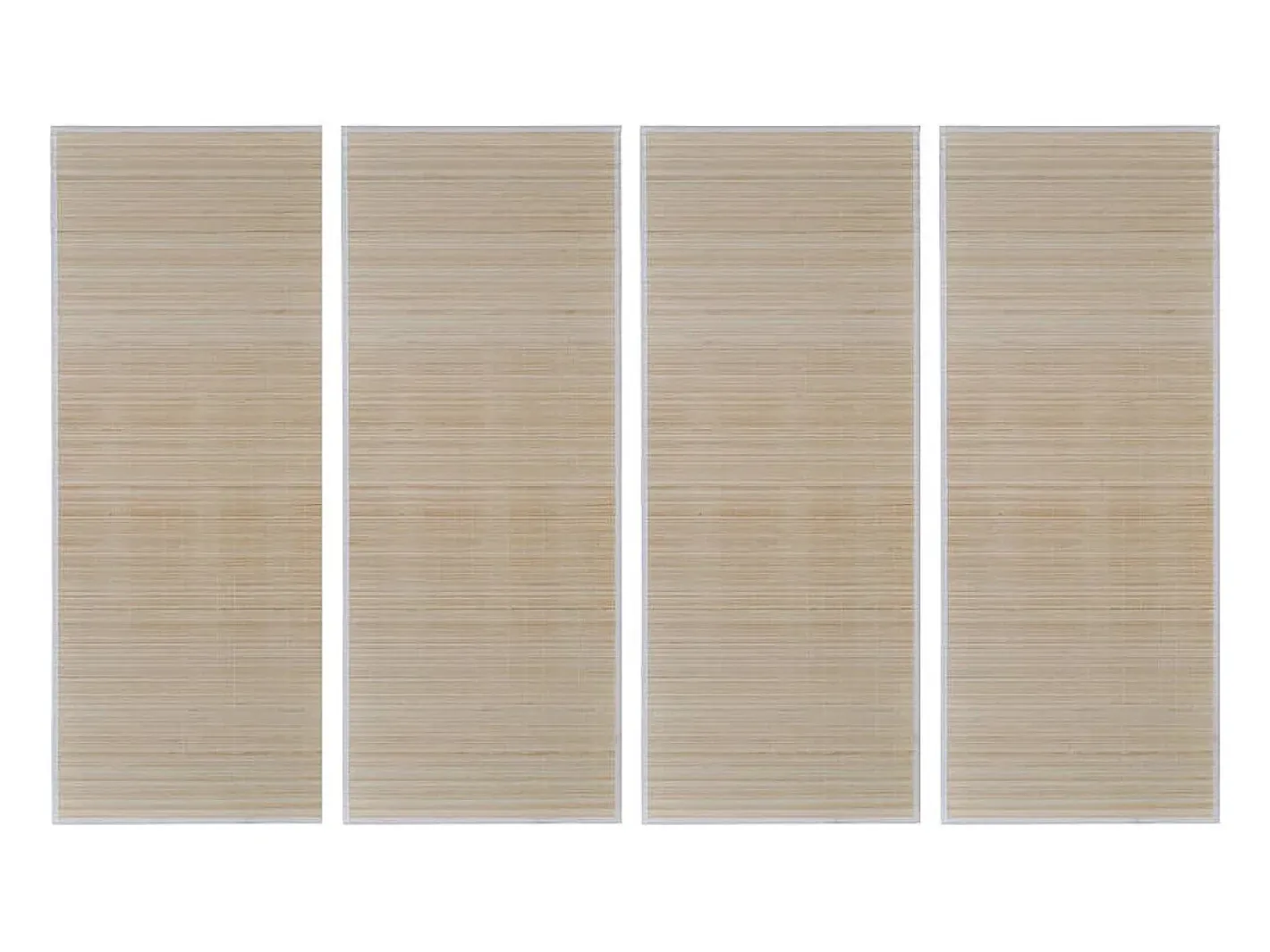Clicnbuy Alfombras rectangulares de bambú natural 4 unidades 120x180 cm Beige Outlet