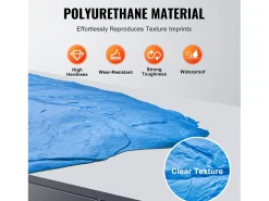 Alfombrilla de Tampón para Hormigón SucceBuy, 430 x 430 mm, Piel Texturizada de Poliuretano para Moldeado Azul New