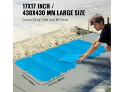 Alfombrilla de Tampón para Hormigón SucceBuy, 430 x 430 mm, Piel Texturizada de Poliuretano para Moldeado Azul New