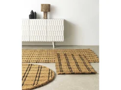 Alfombrilla fibra de coco 45x75 cm Marru00f3n